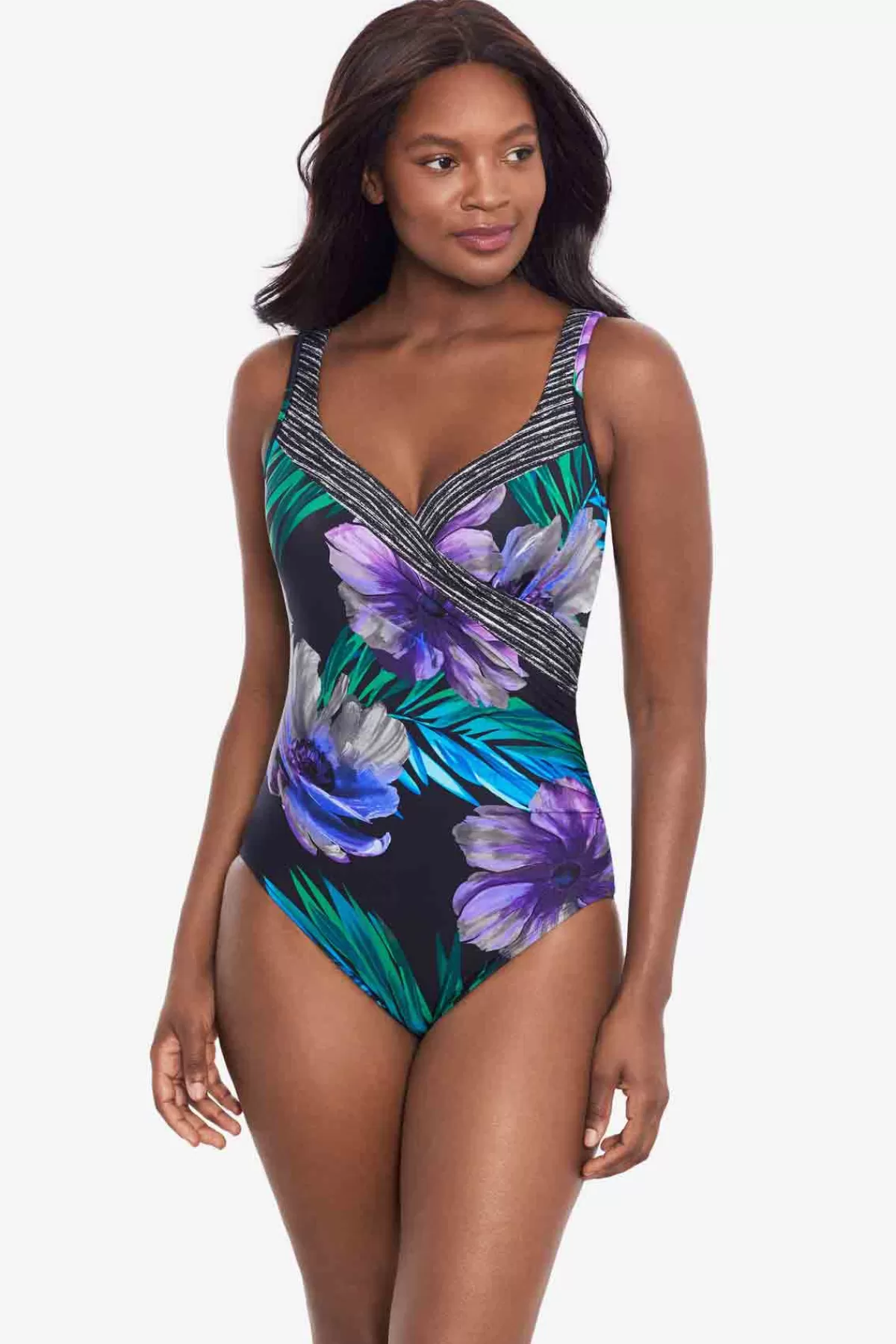 Miraclesuit Flora Aura It'S A Wrap One Piece Swimsuit | Women One Piece