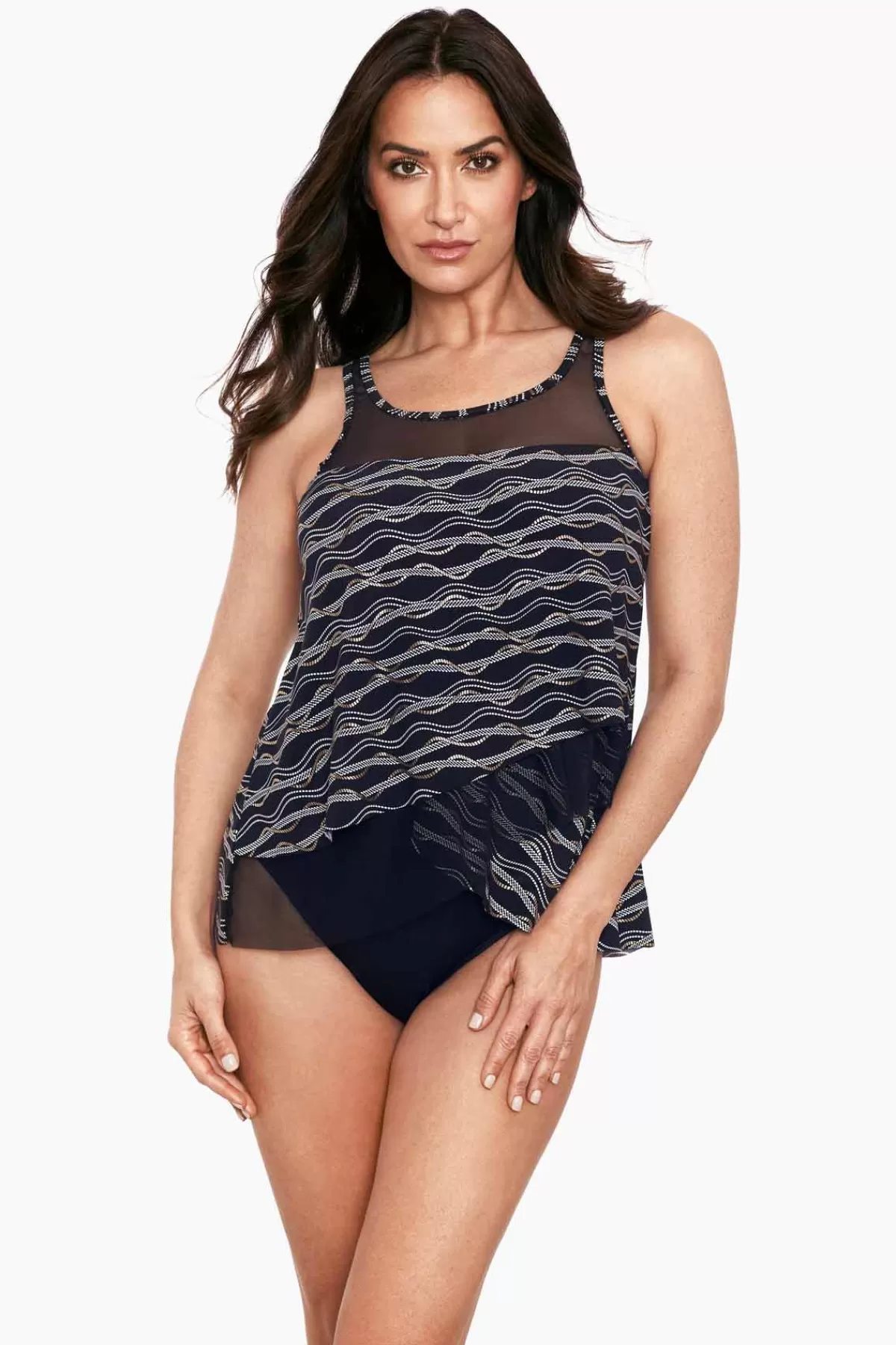 Miraclesuit Linked In Mirage Tankini Top Dd-Cup | Women Tankini Tops