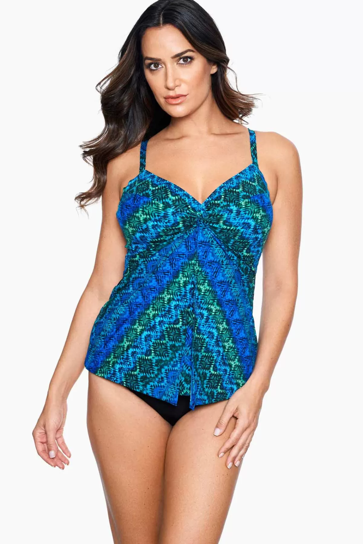 Miraclesuit Ocean Ombre Love Knot Tankini Top Dd-Cup | Women Tankini Tops