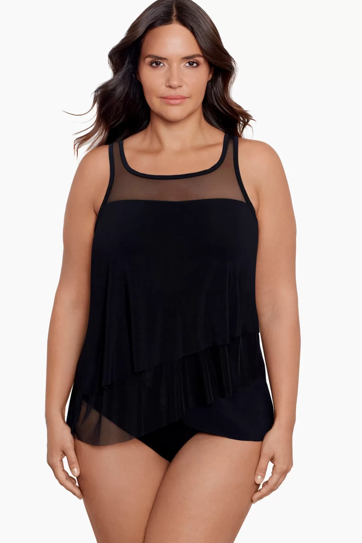 Miraclesuit Plus Size Illusionists Mirage Underwire Tankini Top | Women Tankini Tops