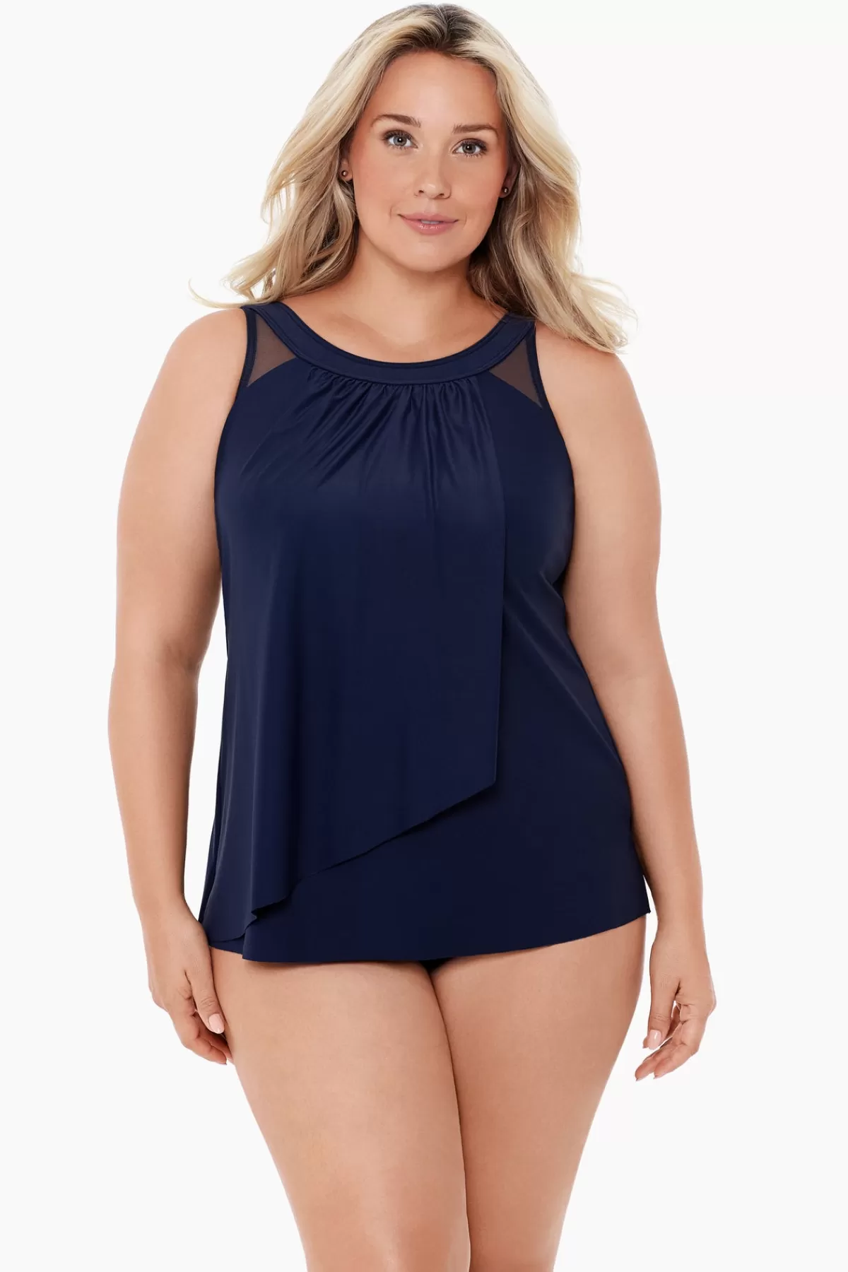 Miraclesuit Plus Size Illusionists Ursula Underwire Tankini Top | Women Tankini Tops