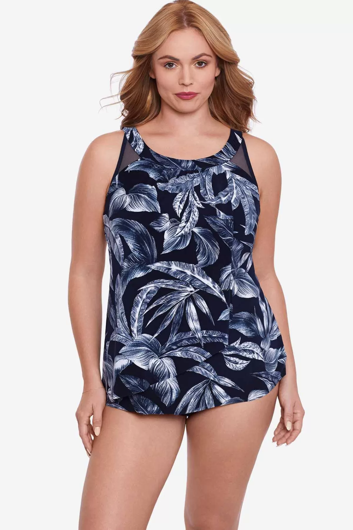 Miraclesuit Plus Size Tropica Toile Ursula Tankini Top | Women Tankini Tops