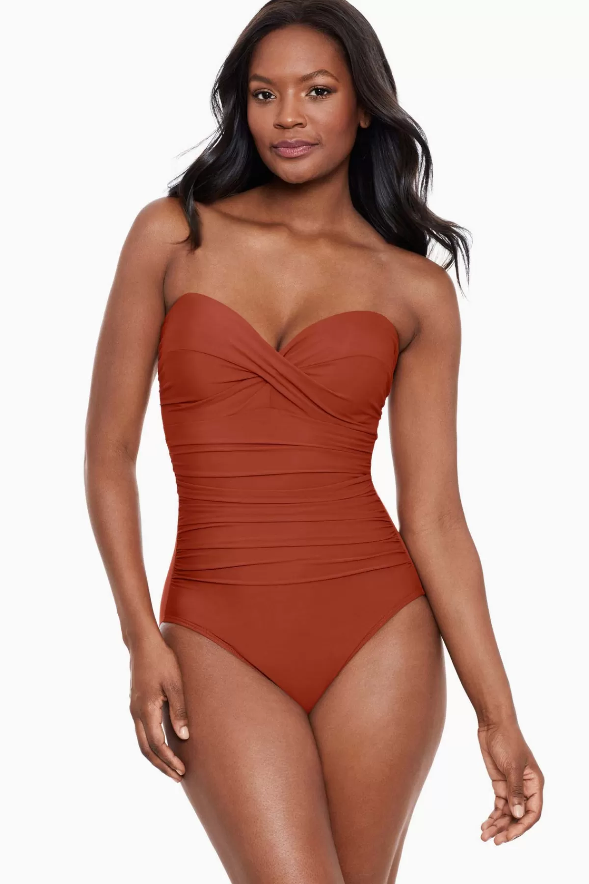 Miraclesuit Rock Solid Madrid Bandeau One Piece Swimsuit | Women One Piece