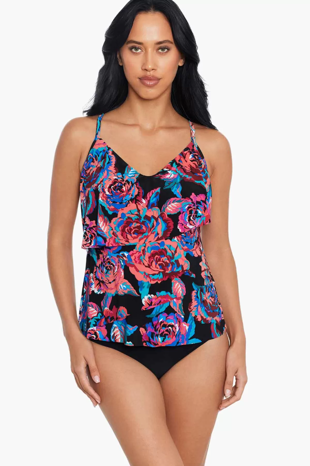 Miraclesuit Sonic Blooms Chloe Tankini Top | Women Tankini Tops